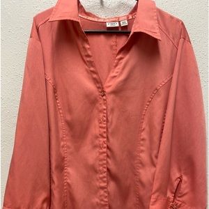 Cato women’s V-neck button down blouse size 26W/28W